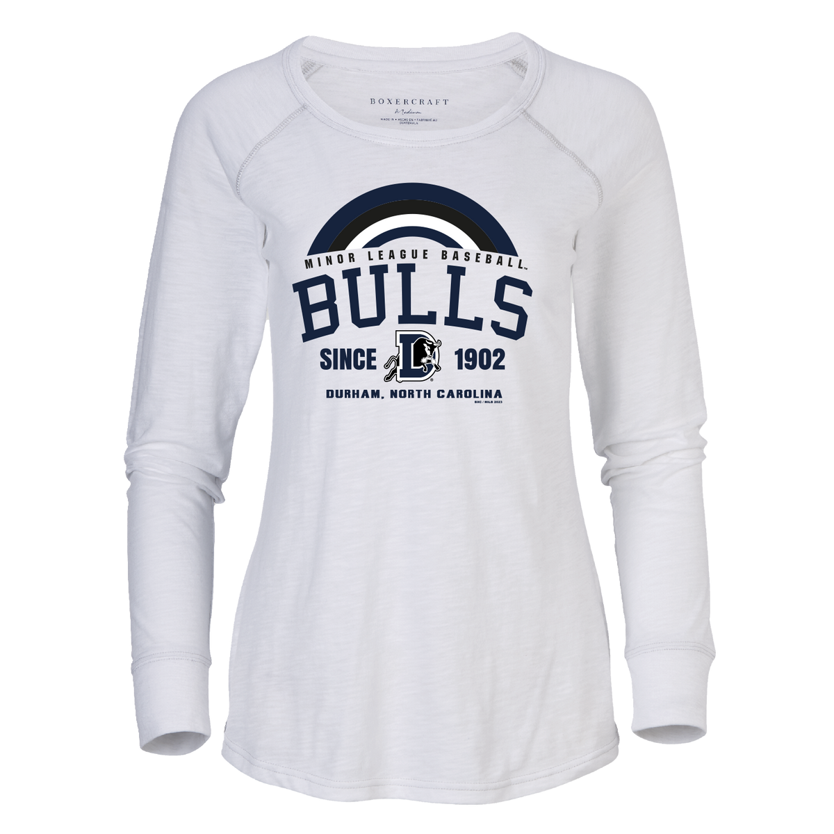 Durham Bulls Womens Pacific Blue Preppy Patch Long Sleeve S