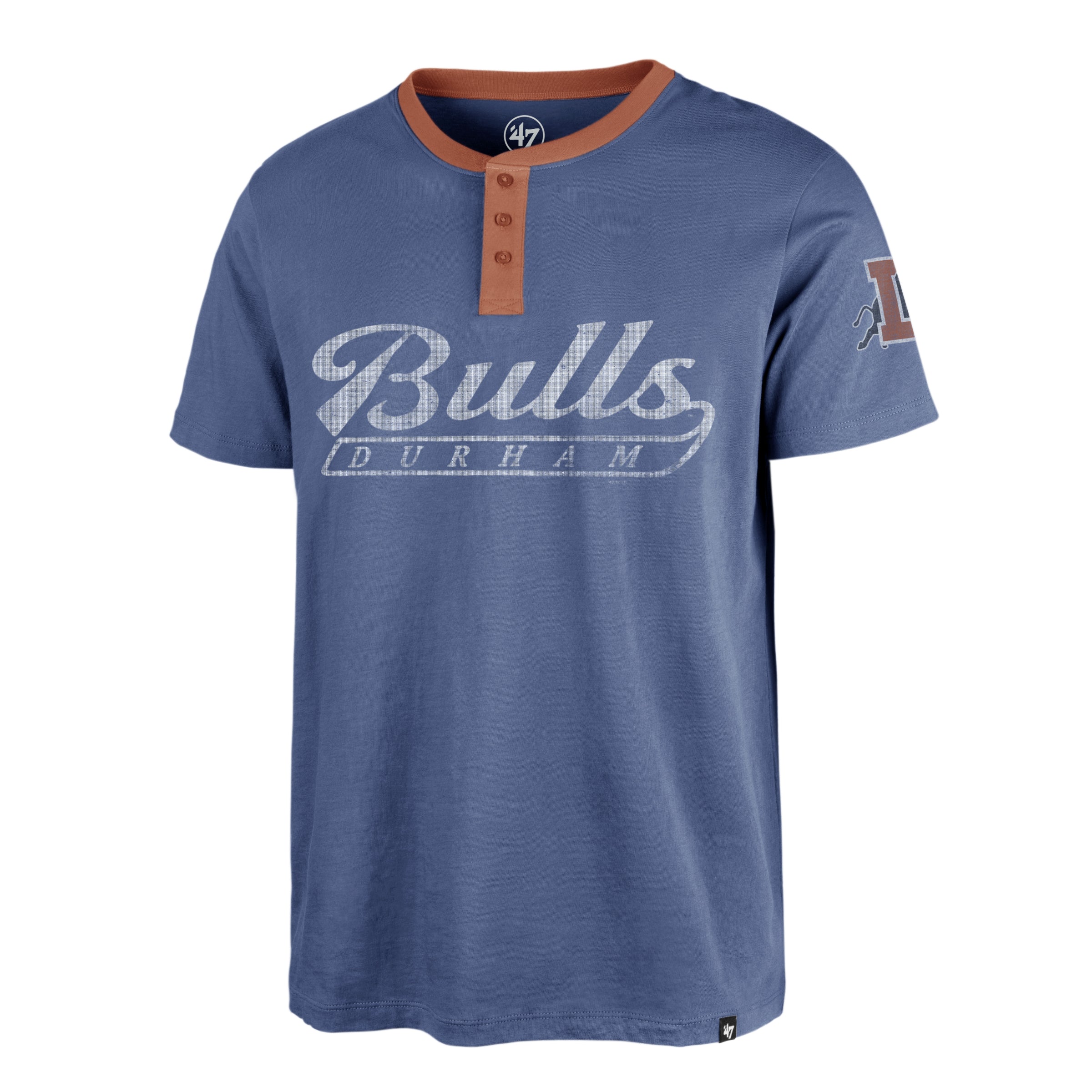 Durham Bulls 47 Brand Blue Westend Henley Tee – Durham Bulls