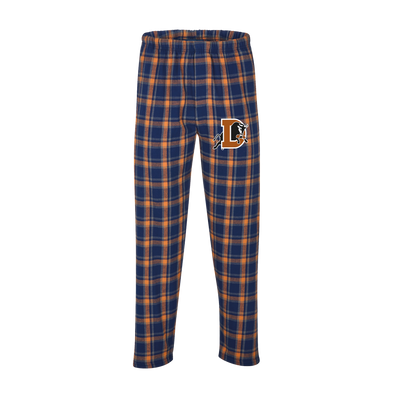 Durham Bulls Men’s Heritage Navy Orange Plaid Harley Flannel Pajama Pants