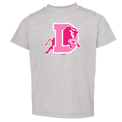 Durham Bulls Toddler Girls Melange D Logo Tee