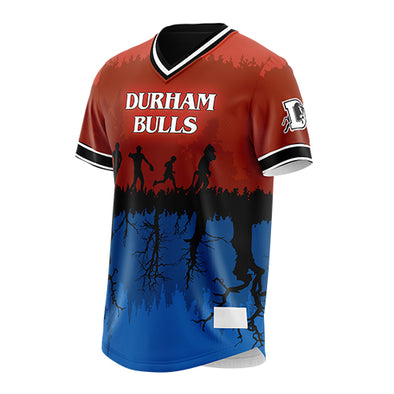 Durham Bulls Netflix's Stranger Things 2024 OT Sports AdultReplica Jersey Minor League Baseball Theme Night