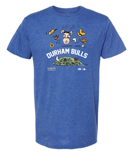 Durham Bulls PREORDER Charlie Brown Upside Down Tee