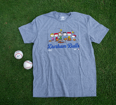 Durham Bulls Peanuts Grey Character Tee